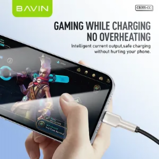 کابل Type-C به Type-C باوین Bavin CB355 طول 1 متر توان 60 وات