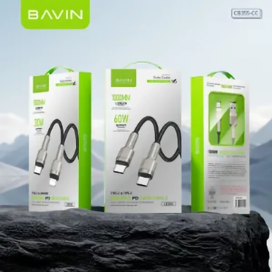 کابل Type-C به Type-C باوین Bavin CB355 طول 1 متر توان 60 وات