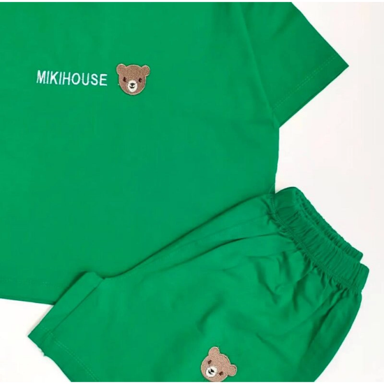 تصویر  ست کراپ و شورتک خرسی – پارچه نخ پنبه