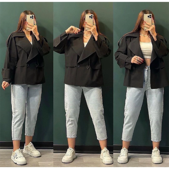 تصویر  مانتو کتان چیکا – جنس کتان مرغوب