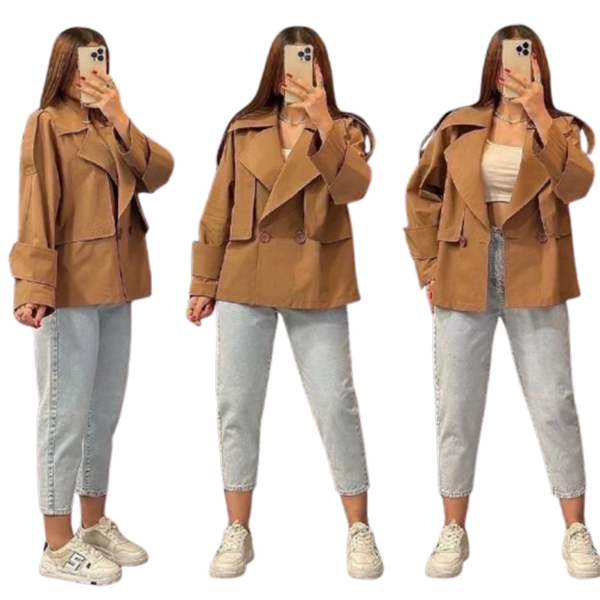 تصویر  مانتو کتان چیکا – جنس کتان مرغوب