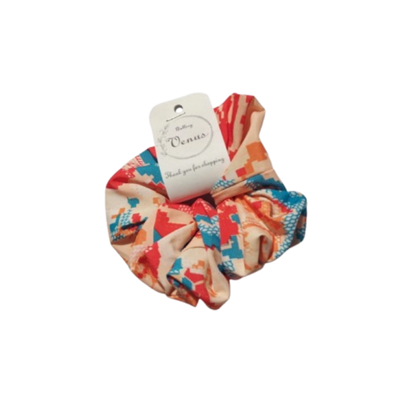 تصویر  کش مو زنانه ونوس مدل اسکرانچی طرح گل