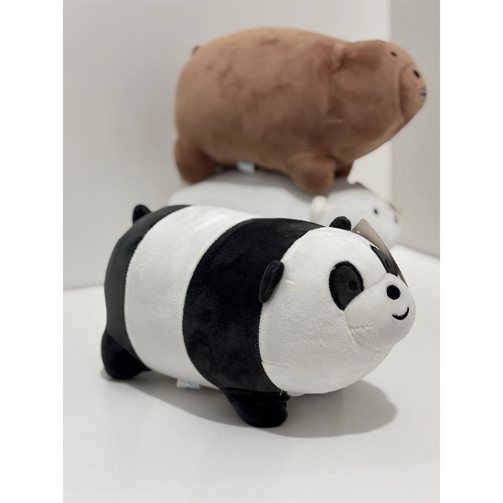 تصویر  بسته ۳ عددی عروسک خرس کله‌فندقی نانو پولیشی ۲۵ سانتی‌متری