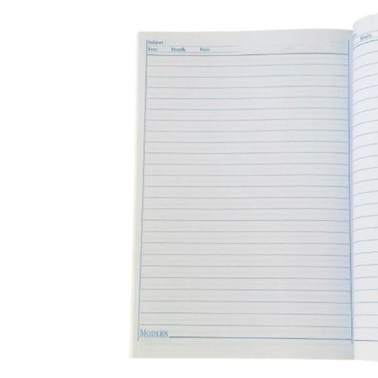 تصویر  دفتر مشق ۵۰ برگ ته‌چسب مدرن | برگه سفید با کیفیت