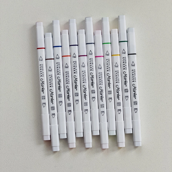 تصویر  ماژیک نقاشی دوسر 12 رنگ