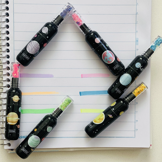 تصویر  هایلایتر کهکشانی طرح سیاه بسته 6 عددی