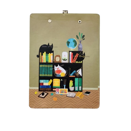 تصویر  تخته شاسی A5 برند سویل طرح گربه و اتاق