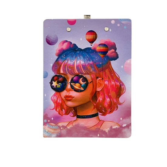 تصویر  تخته شاسی A5 برند سویل طرح دختر کهکشانی