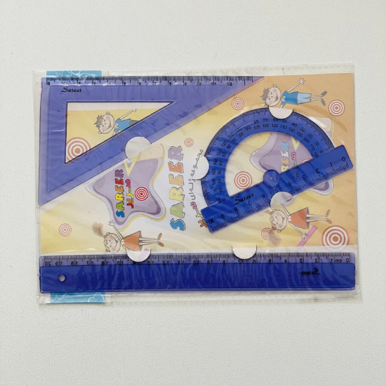 تصویر  ست خط‌ کش، نقاله، گونیا برند صریر