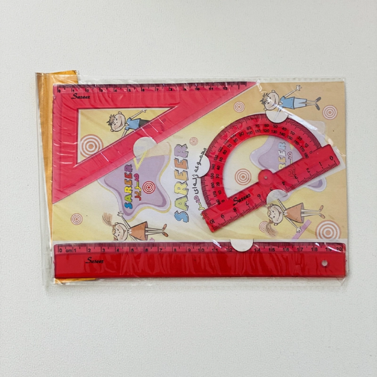 تصویر  ست خط‌ کش، نقاله، گونیا برند صریر