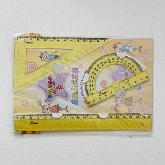 تصویر  ست خط‌ کش، نقاله، گونیا برند صریر