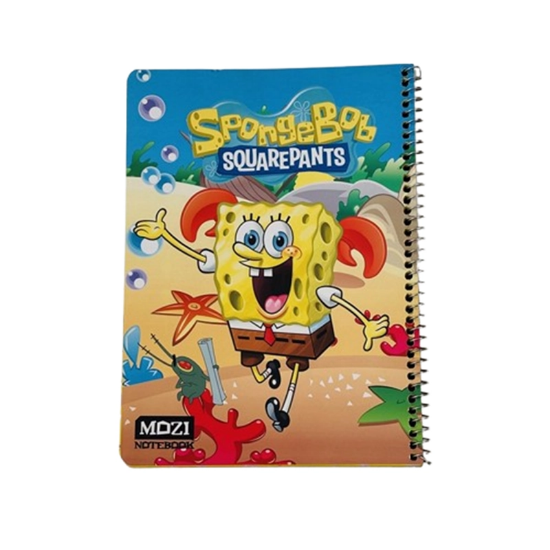 تصویر  دفتر مشق سیمی موزی ۵۰ برگ حاشیه‌دار | طرح‌های متنوع صفحات