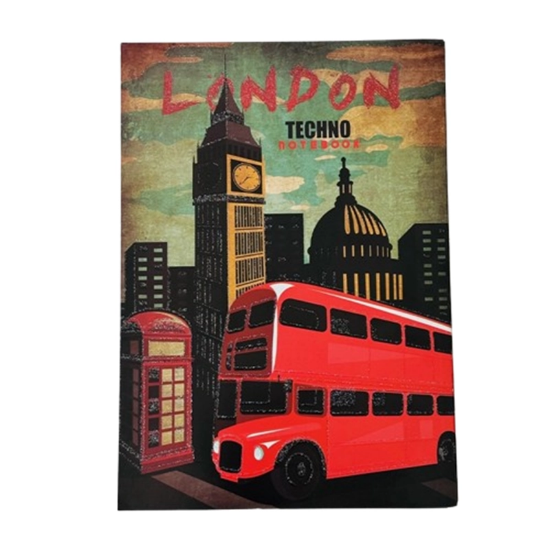 تصویر  دفتر مشق ۵۰ برگ ته‌چسب تکنو | برگه سفید و مقاوم