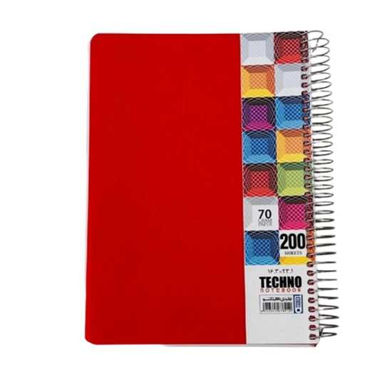 تصویر  دفتر مشق ۲۰۰ برگ تکنو | برگه سفید با کیفیت بالا