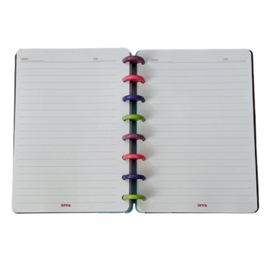 تصویر  دفتر دکمه‌ای ۱۰۰ برگ سویل | برگه جداشونده و قابل تعویض