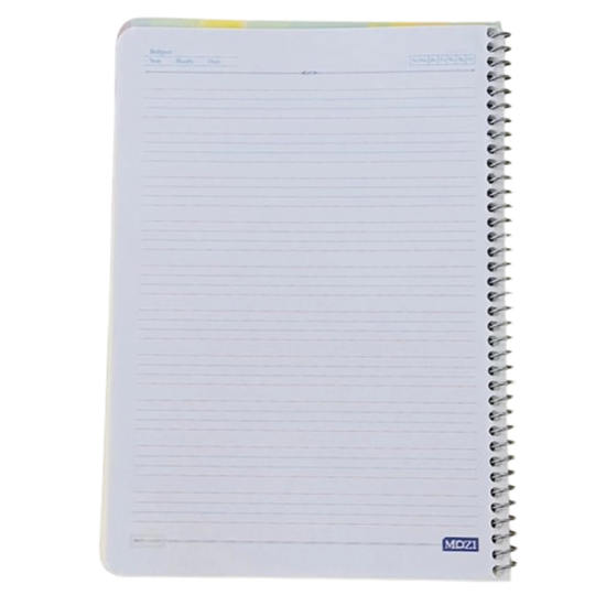 تصویر  دفتر زبان ۴ خط ۵۰ برگ برند موزی | مناسب یادگیری و تمرین نوشتار انگلیسی