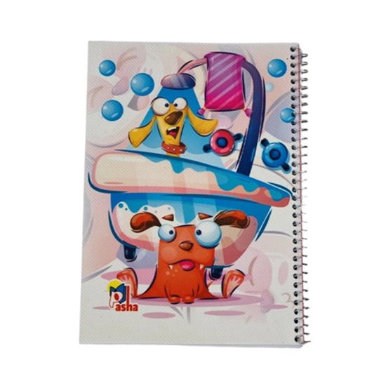 تصویر  دفتر مشق سیمی 80 برگ برند پاشا