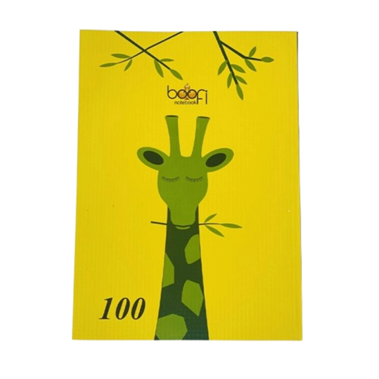تصویر  دفتر مشق 100 برگ ته چسب برند بوفی