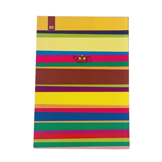 تصویر  دفتر مشق 80 برگ ته چسب برند بوفی
