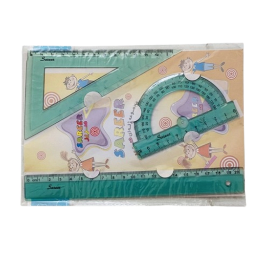 تصویر  ست خط‌ کش، نقاله، گونیا برند صریر