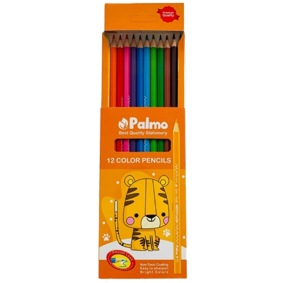 تصویر  مداد رنگی 12 تایی پالمو