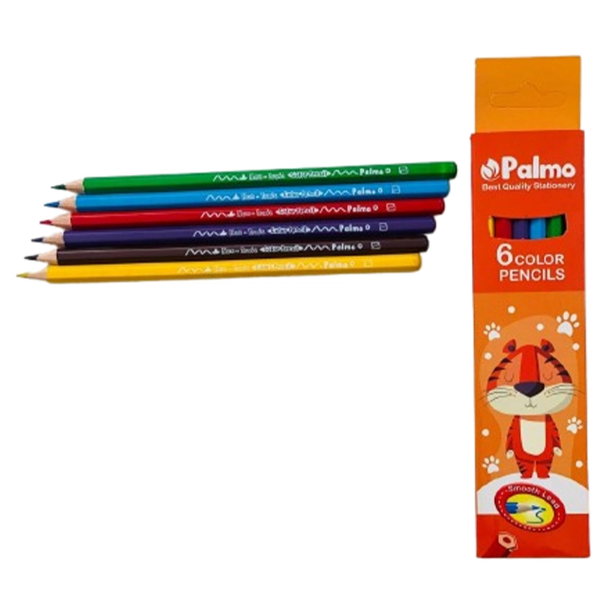 تصویر  مداد رنگی 6 تایی پالمو