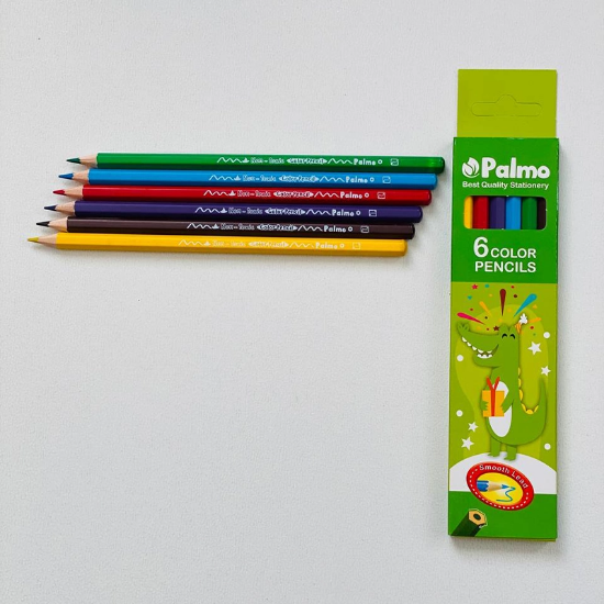 تصویر  مداد رنگی 6 تایی پالمو