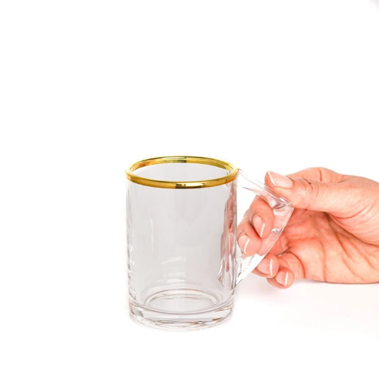 تصویر  لیوان لب طلای هاوار بلینک مکس دست 6 عددی