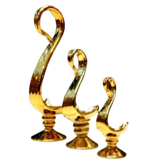 تصویر  قو پایه دار آبکاری شده سرامیک سه تکه