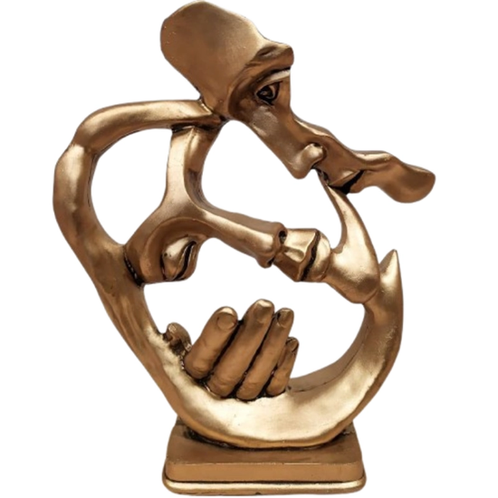 تصویر  مجسمه رخ دست در دو رنگ مختلف