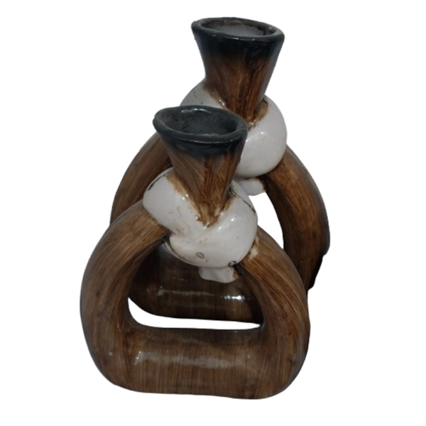 تصویر  گلدون گره ای جفت