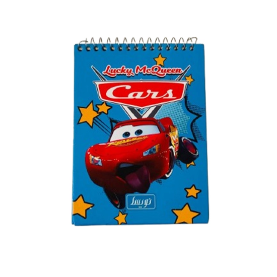 تصویر  دفترچه یادداشت جلد سخت فانتزی (فنر بالا) 11*16 سانتر متر