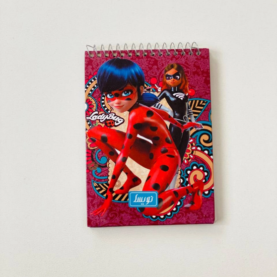 تصویر  دفترچه یادداشت جلد سخت فانتزی (فنر بالا) 11*16 سانتر متر