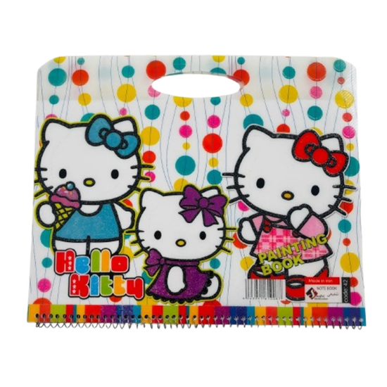 تصویر  دفتر نقاشی دسته دار طلقی کیتی