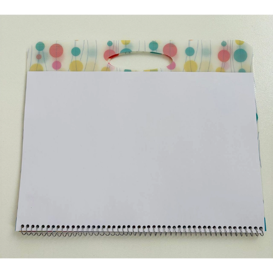 تصویر  دفتر نقاشی دسته دار طلقی کیتی