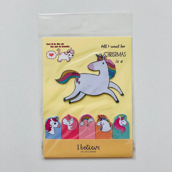 تصویر  پوستیت فانتزی طرح یونیکورن