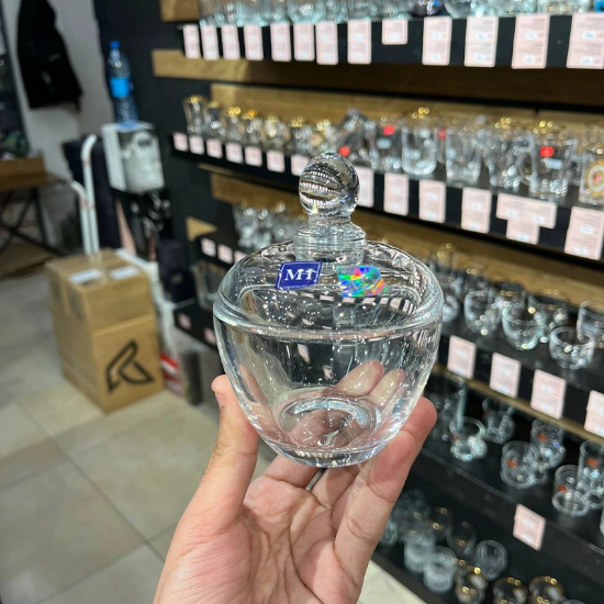 تصویر  قندان گرد بیسیک بلوری