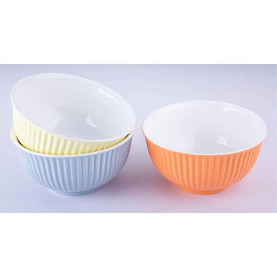 تصویر  کاسه آبگوشت خوری سرامیکی رنگی پاستیلی ۶ عددی گوزل