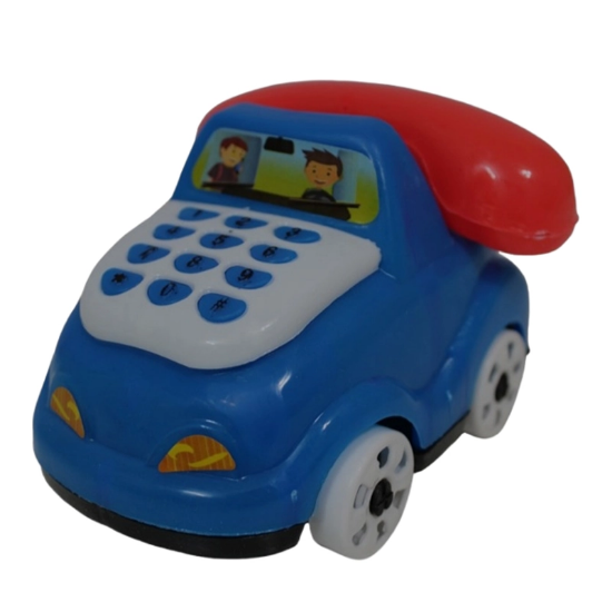 تصویر  اسباب بازی تلفن ماشینی چرخ دار رنگی