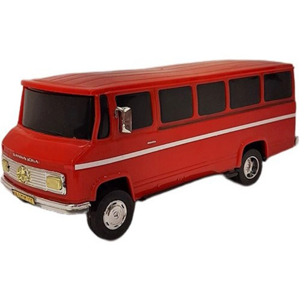 تصویر  اسباب بازی ماشین مینی بوس سلفونی قرمز