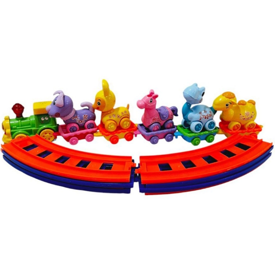 تصویر  اسباب بازی قطار موزیکال پارس چراغدار حیوانات