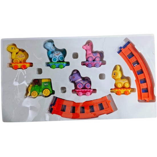 تصویر  اسباب بازی قطار موزیکال پارس چراغدار حیوانات