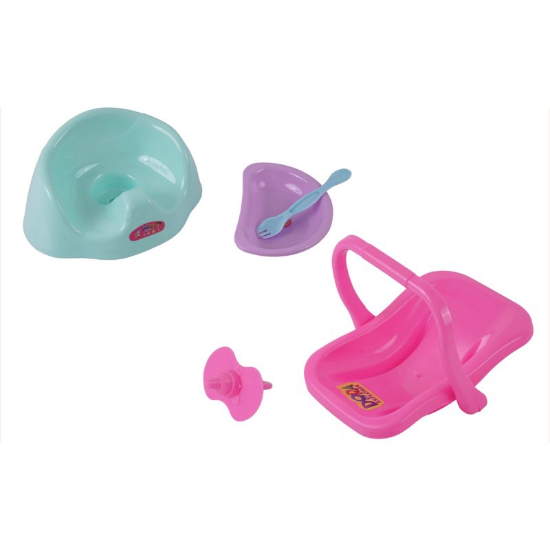 تصویر  اسباب بازی ست ۴ در ۱ صندلی غذا و کریر دورا