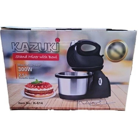 تصویر  همزن کاسه‌دار کازوکی KAZUKI چرخشی K-614 300W