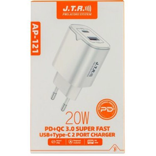 شارژر دیواری 20 وات J.T.R مدل AP-121