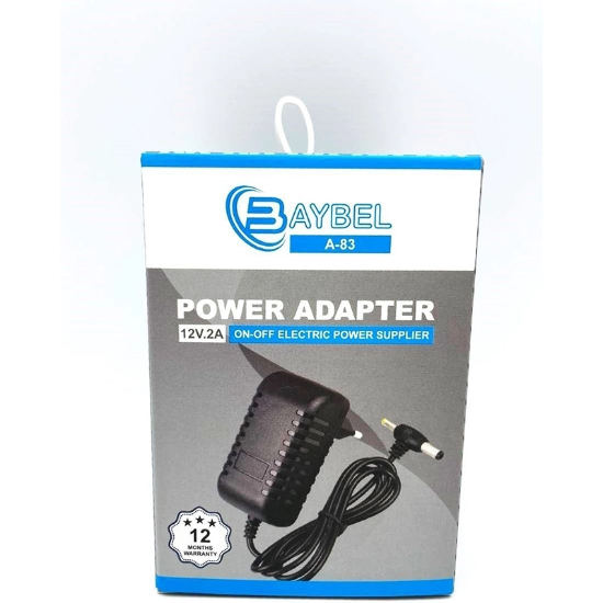 تصویر  آداپتور 12 ولت 2 آمپر بایبل مدل BAYBEL A-83 دو فیش