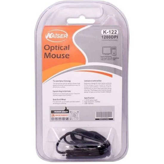 موس KAISER مدل K-122 - طراحی ارگونومیک و عملکرد دقیق