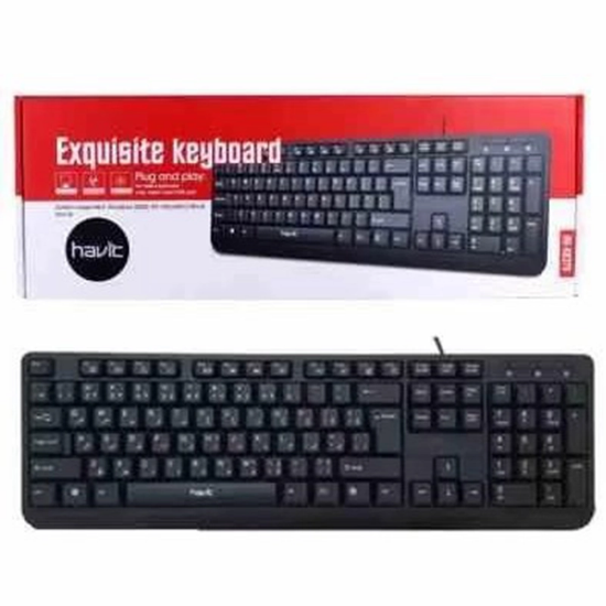 تصویر  کیبورد سیمی هویت مدل HV-KB378