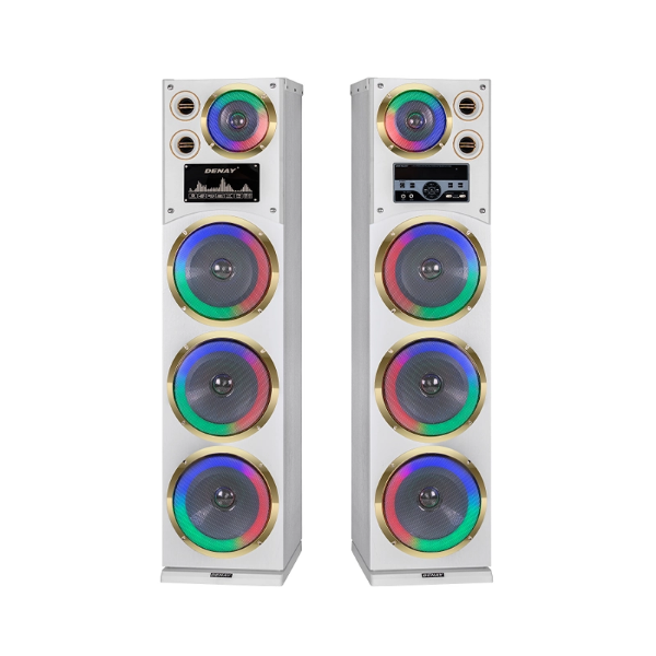 تصویر  اسپیکر خانگی سفید رقص نور دار دنای مدل DA3010LW6RS-W