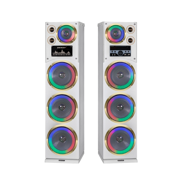 اسپیکر خانگی سفید رقص نور دار دنای مدل DA3010LW6RS-W